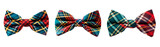 Colorful tartan ribbon bow tie over isolated transparent background