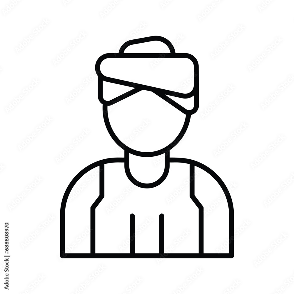 Man icon vector stock illustration