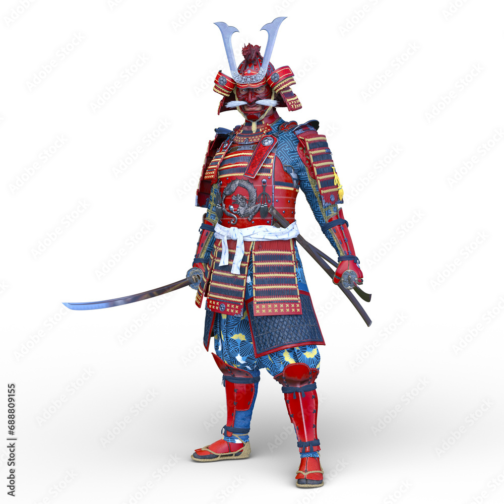 Obraz premium 武将 3DCG レンダリング