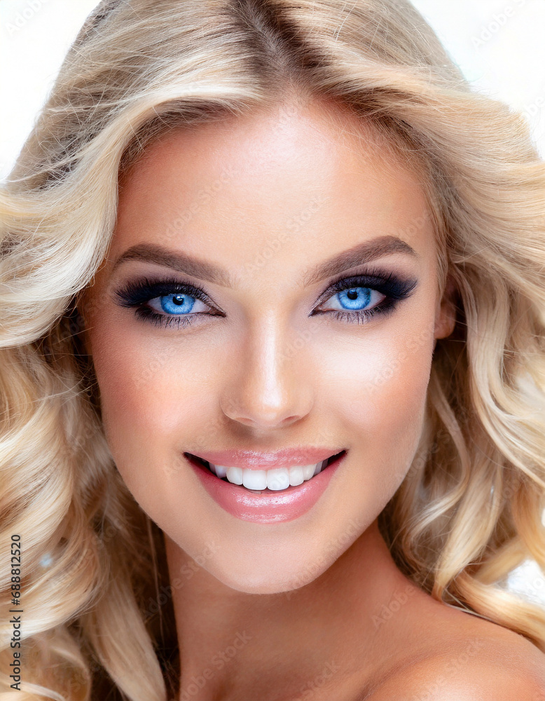 portrait of beautiful young woman with blonde hair and blue eyes portrait of beautiful young woman with blonde hair and blue eyes
