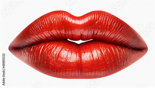 Obraz na płótnie woman red lips isolated on white w salonie