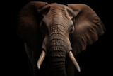 Gentle Giant: Elephant's Powerful Portrait in the Shadows