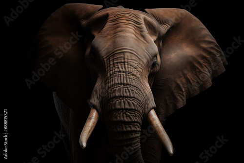 Gentle Giant  Elephant s Powerful Portrait in the Shadows
