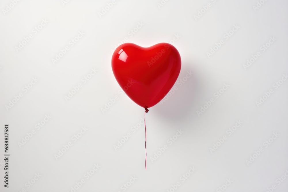 a red heart-shaped ball on a white background. Love, romance Valentine