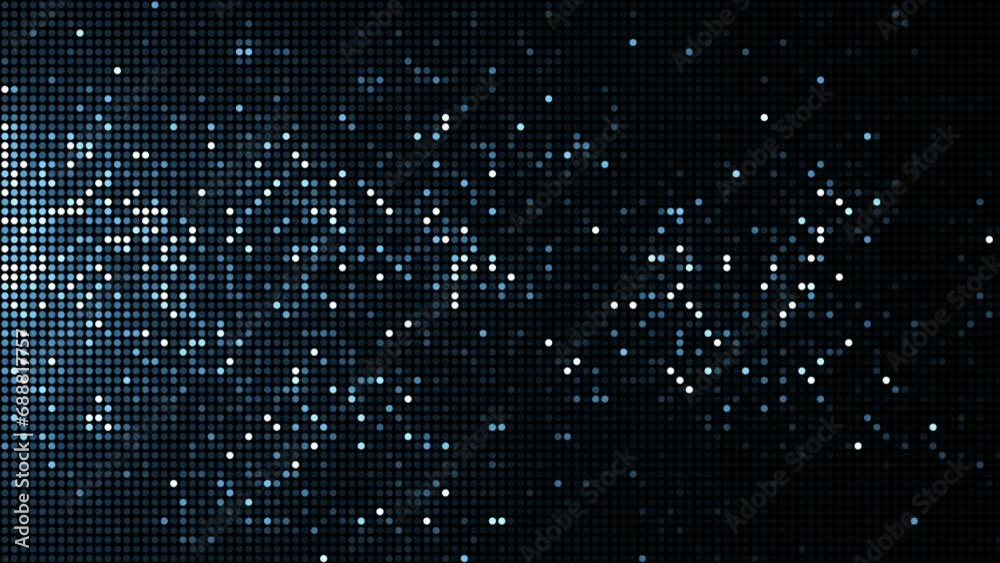 Bright flashing glittering LED lights video wall technology background.