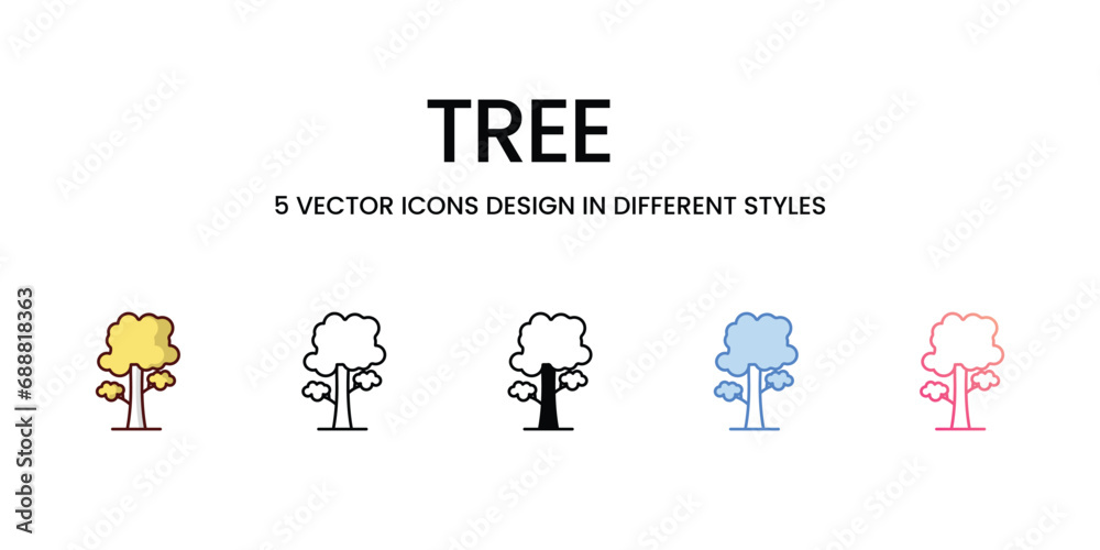 Tree icons set vector illustration. vector stock, Tree icons set vector illustration. vector stock,