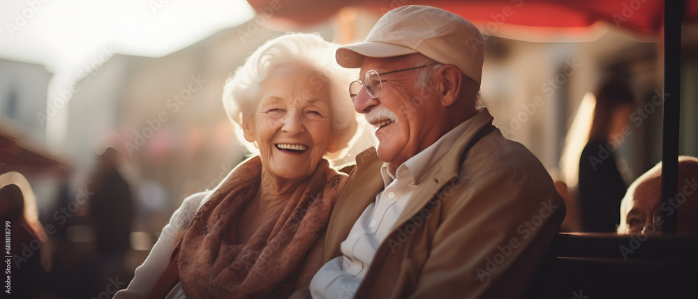 elderly couple enjoying life and retirement