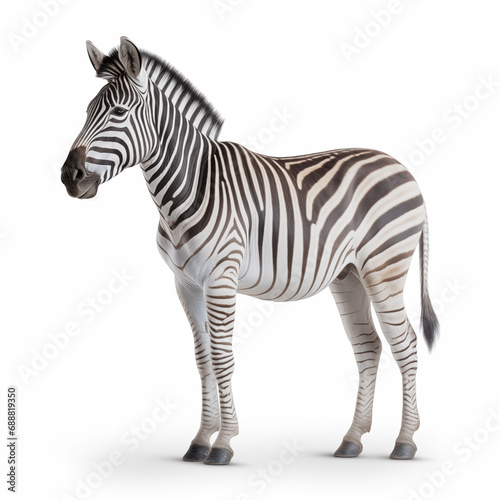Zebra African Safari Animal on White Background