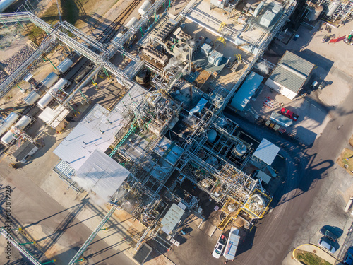 Industrial Drone Photos of a Factory Plant Manufacturing Pharmaceuticals  © Mathew