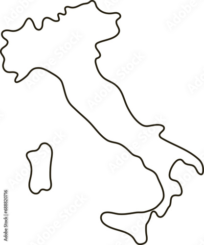 Map of Italy. Simple outline map vector illustration