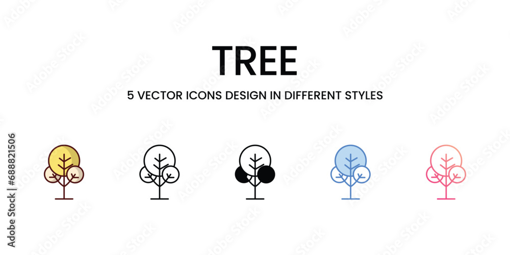 Tree icons set vector illustration. vector stock, Tree icons set vector illustration. vector stock,