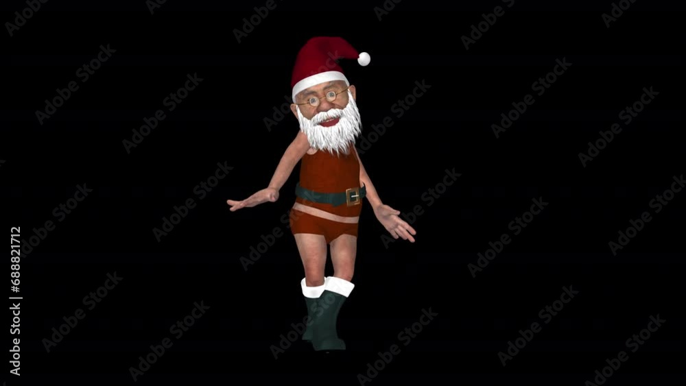 Funny Santa Claus - Hot Disco Dancer - Holiday Dancing Loop - Alpha Channel - 3D animtion isolated on transparent background with alpha channel Funny Santa Claus - Hot Disco Dancer - Holiday Dancing Loop - Alpha Channel - 3D animtion isolated on transparent background with alpha channel