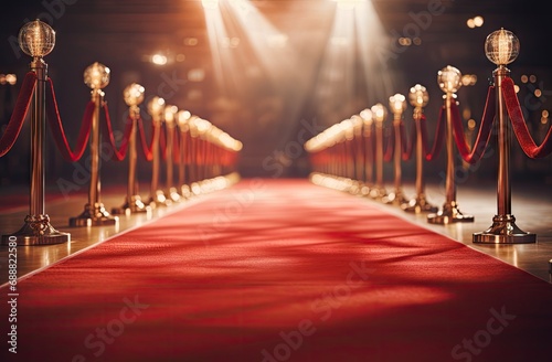 red carpet at events in elegant atmosphere Generative AI photo