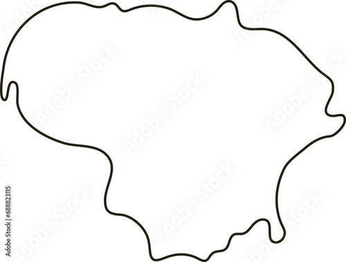 Map of Lithuania. Simple outline map vector illustration