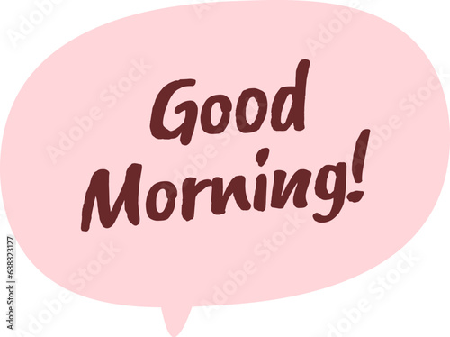 Good Morning Lettering Cloud