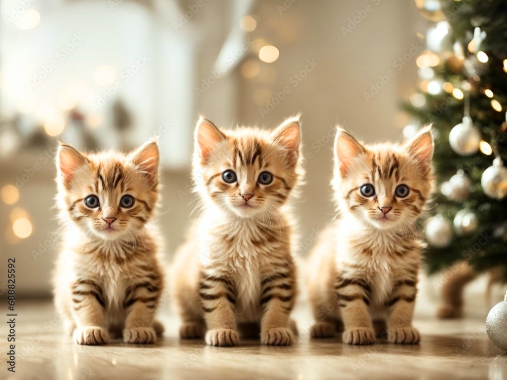 三匹仲良くカメラ目線の子猫