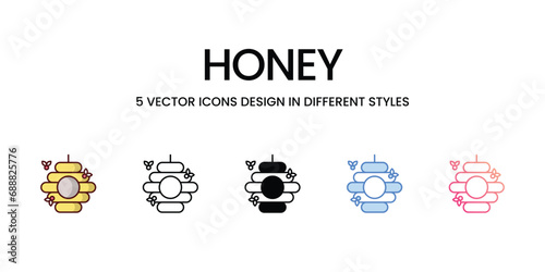 Honey icons set vector illustration. vector stock,