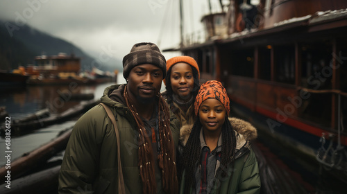 Black people on vacation in a Nordic country  © zenzali
