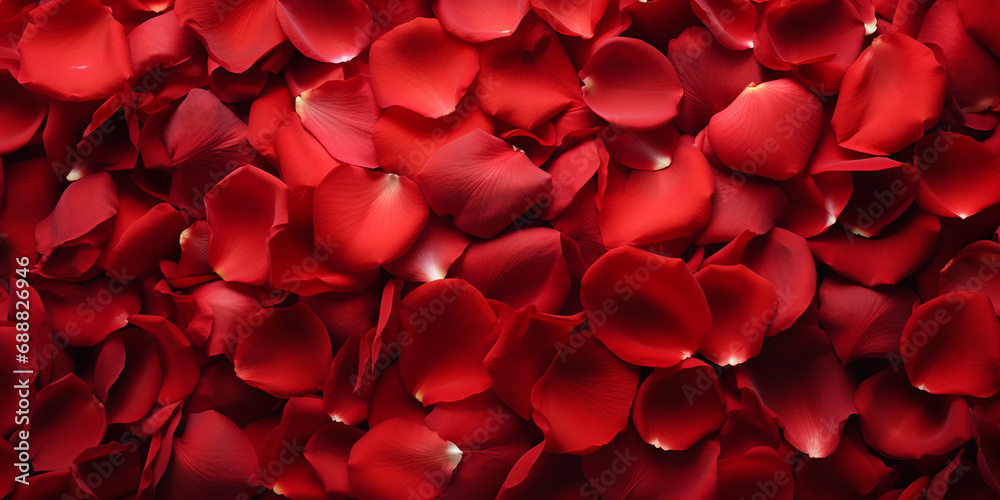 Red rose petals background, valentines day, romantic