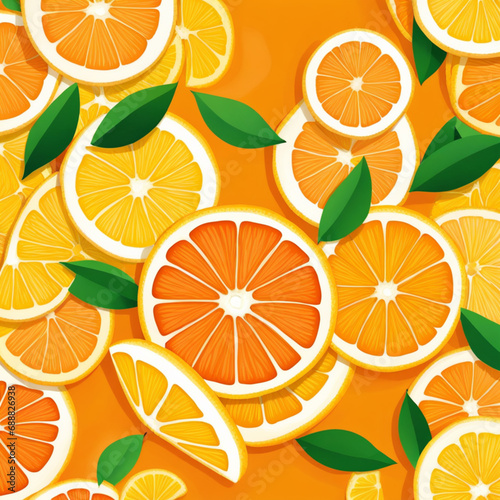 seamless background with oranges