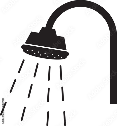 illustration of the shower icon releasing water