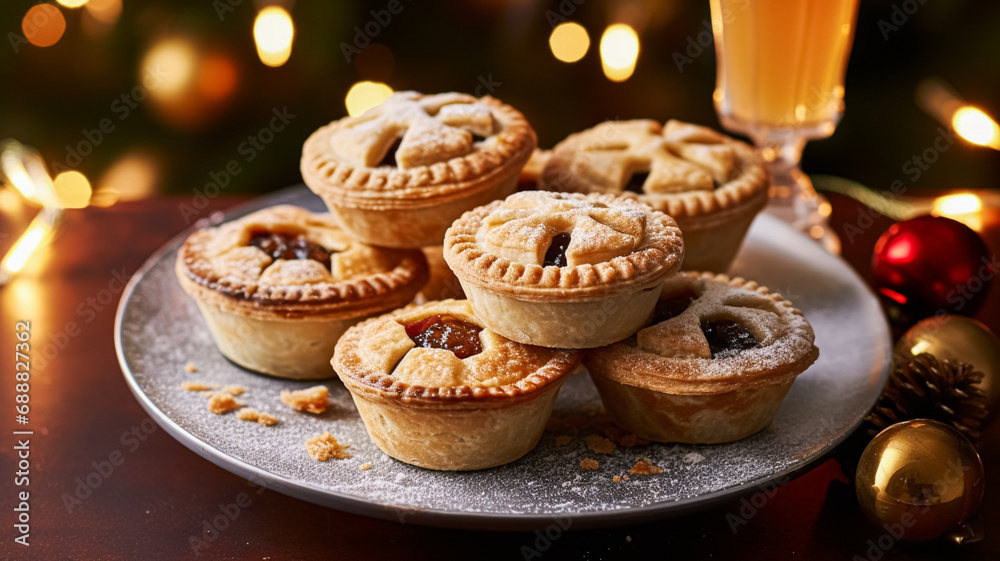 Traditional English mince pies for Christmas Traditional English mince pies for Christmas