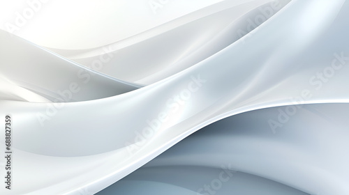 Elegant white fabric shapes flowing gracefully. Soft textile waves creating a serene abstract. Fluid white drapery in abstract motion. Abstract background
