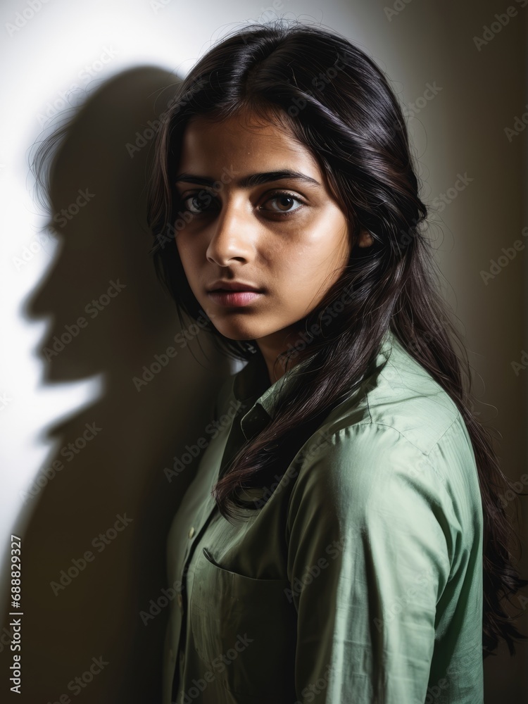 A closeup portrait of a beautiful young girl model A closeup portrait of a beautiful young girl model