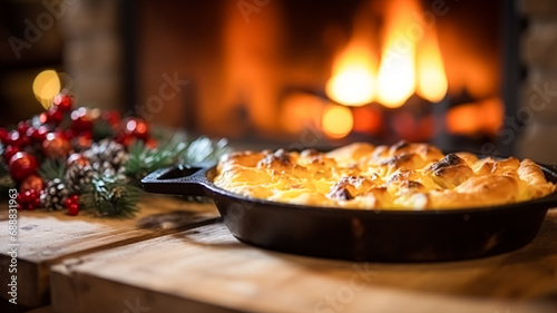 Christmas pie  holiday recipe and home baking  meal for cosy winter English country dinner in the cottage  homemade food and british cuisine