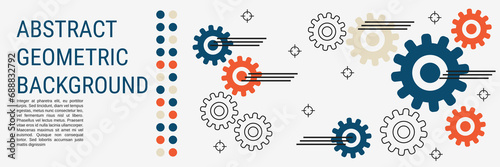 Digital technology vector concept illustration. Abstract geometric style background. Design for banner, booklet, brochure cover, flyer