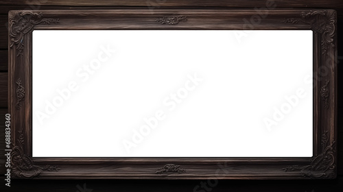 Wood Frame on Wood Wall - Transparent