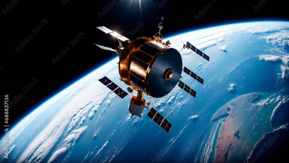 custom made wallpaper toronto digitalSatellite over earth 