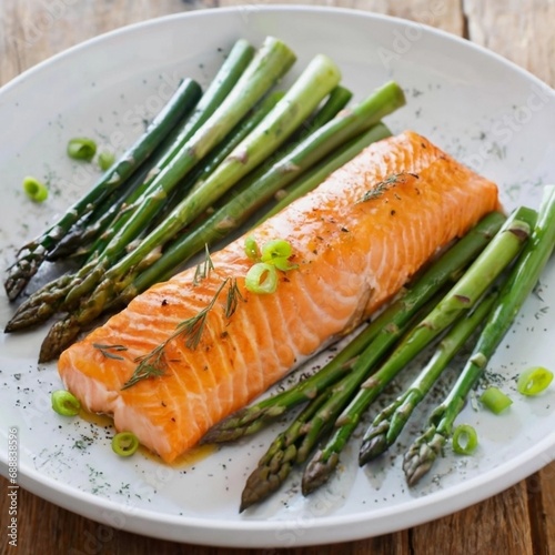 grilled salmon with asparagus