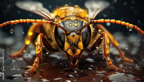 Bee as a nice macro detailed portrait shot  © Photo And Art Panda