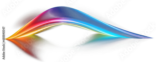 Abstract rainbow wave, transparent background (PNG)