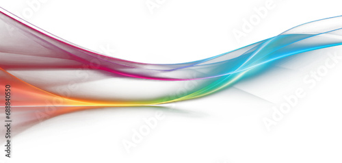 Abstract rainbow wave, transparent background (PNG)