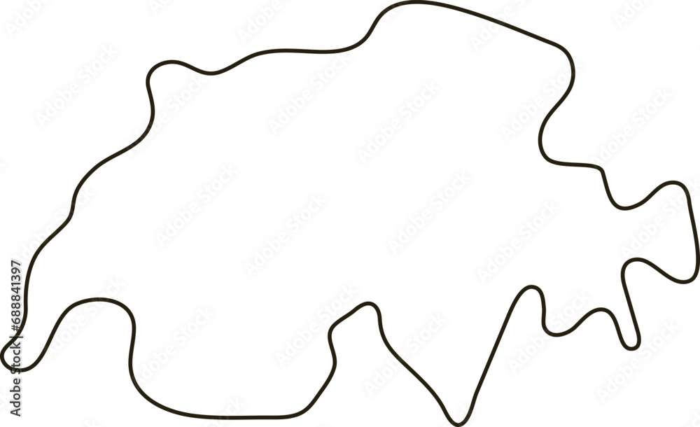 Map of Switzerland. Simple outline map vector illustration Map of Switzerland. Simple outline map vector illustration