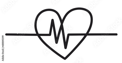 Tangled grungy heart scribble hand drawn with thin line, divider shape. Isolated on white background. Vector illustration