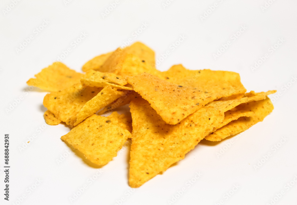 Fototapeta premium chips isolated on white background