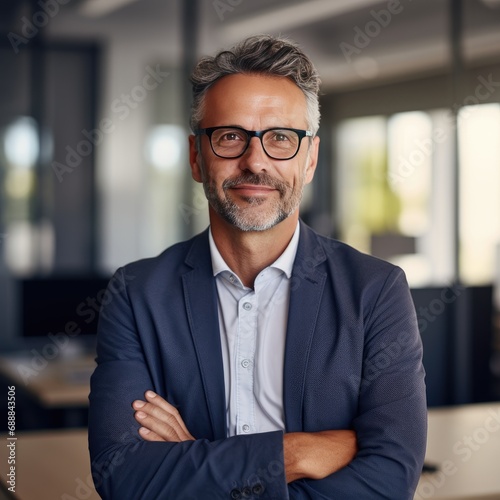 man standing in front of an office, european male, business attire, professional business stock photo © XiaoYu