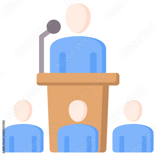 Conference Flat Icon