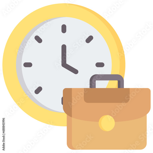 Working Time Flat Icon