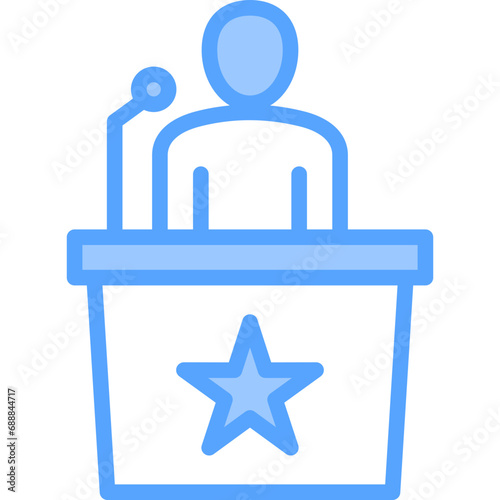 Podium Blue Icon