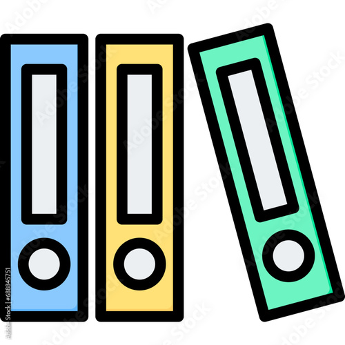 Library Outline Color Icon