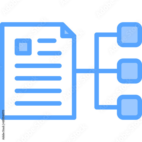 Diagram Blue Icon © Uniconlabs