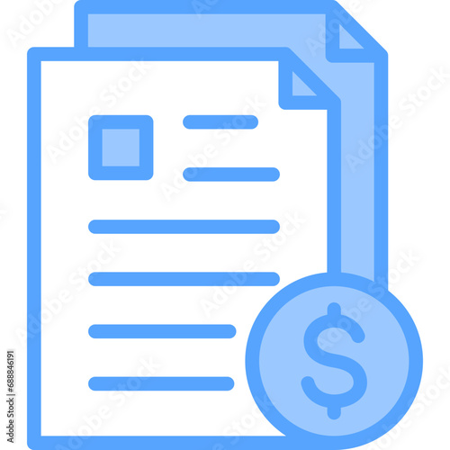 Paid Article Blue Icon © Uniconlabs