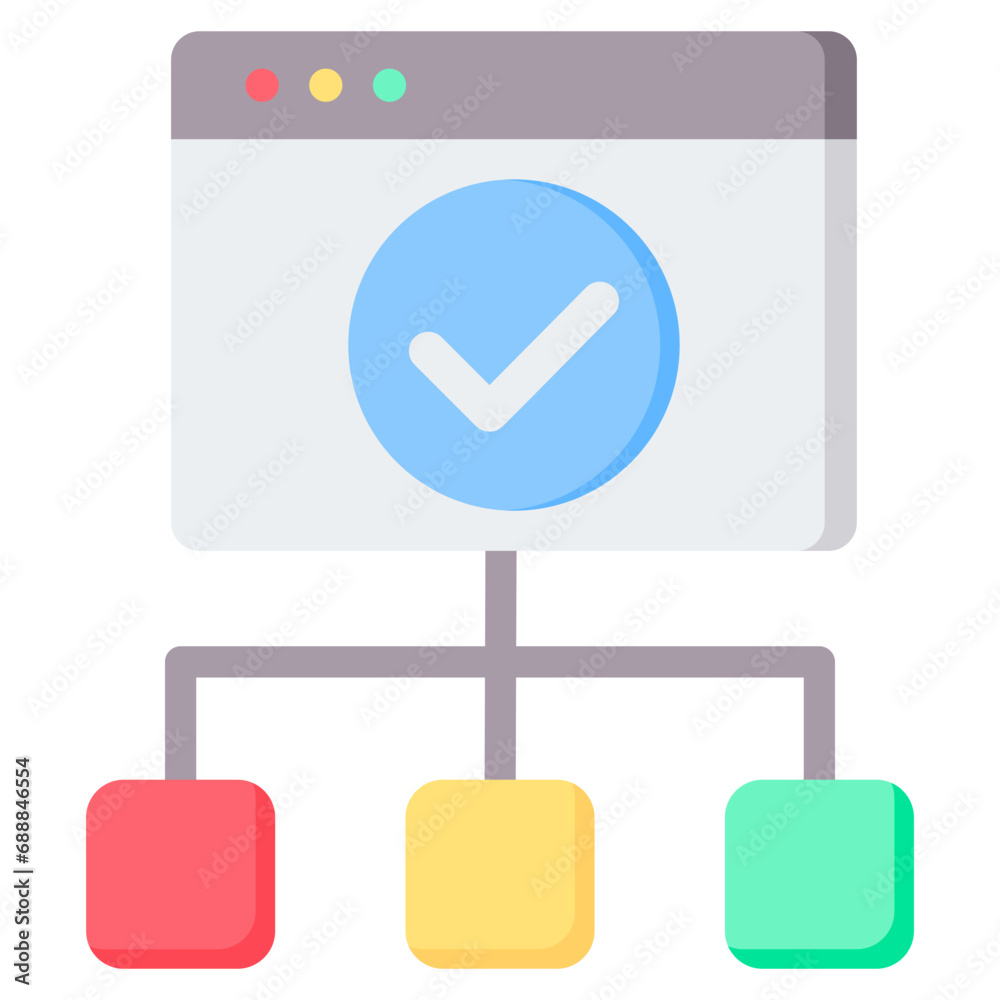 Workflow Flat Icon Workflow Flat Icon
