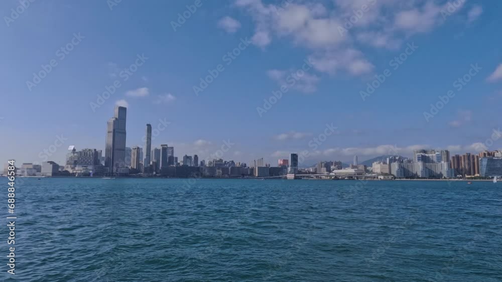 Timelapse Of The Magnificent Panorama Of Hong Kong, The Architecture Of The Big City Timelapse Of The Magnificent Panorama Of Hong Kong, The Architecture Of The Big City