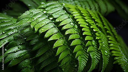 Leaf plant green tree nature, Close-up of green fern leaves with light and shadow, green fern leaves petals background. Vibrant green foliage. Tropical leaf. Exotic forest plant. Botany concept. Fer

 photo