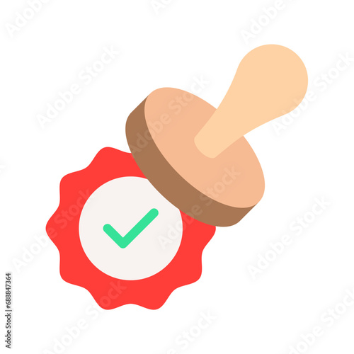 approve icon, stamp icon isolated sign symbol and flat style for app, web and digital design. vector illustration on white background